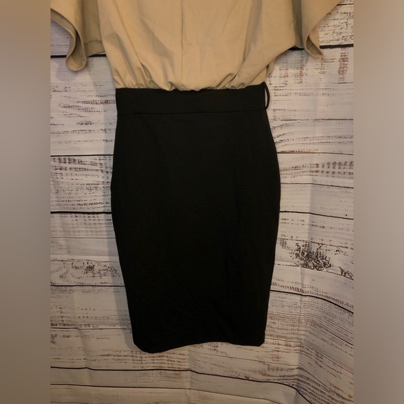 VENUS Beige and Black Midi Dress - Picture 10 of 15